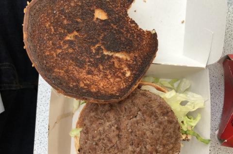 Burnt Burger from McDonald's
